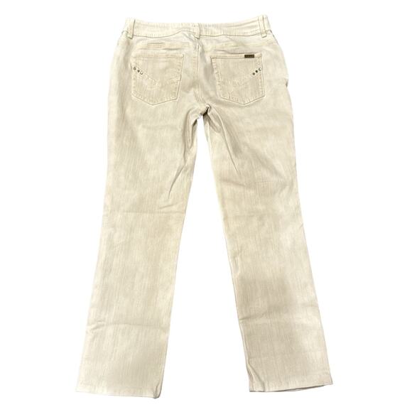 Chico's Women's So Slimming Girlfriend Jeans Cream Size 6 - Picture 2 of 12